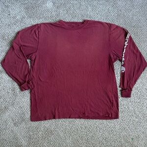 Y2K Red Carhartt Long Sleeve ,Large 
Little thrashed